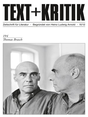 cover image of TEXT + KRITIK 194--Thomas Brasch